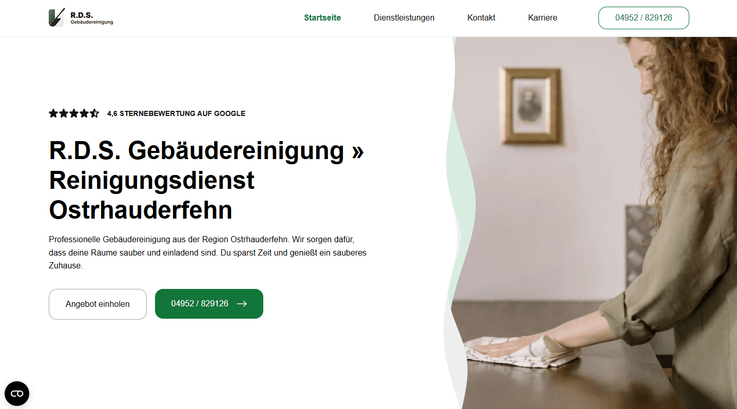 Homepage der R.D.S. Gebäudereinigung